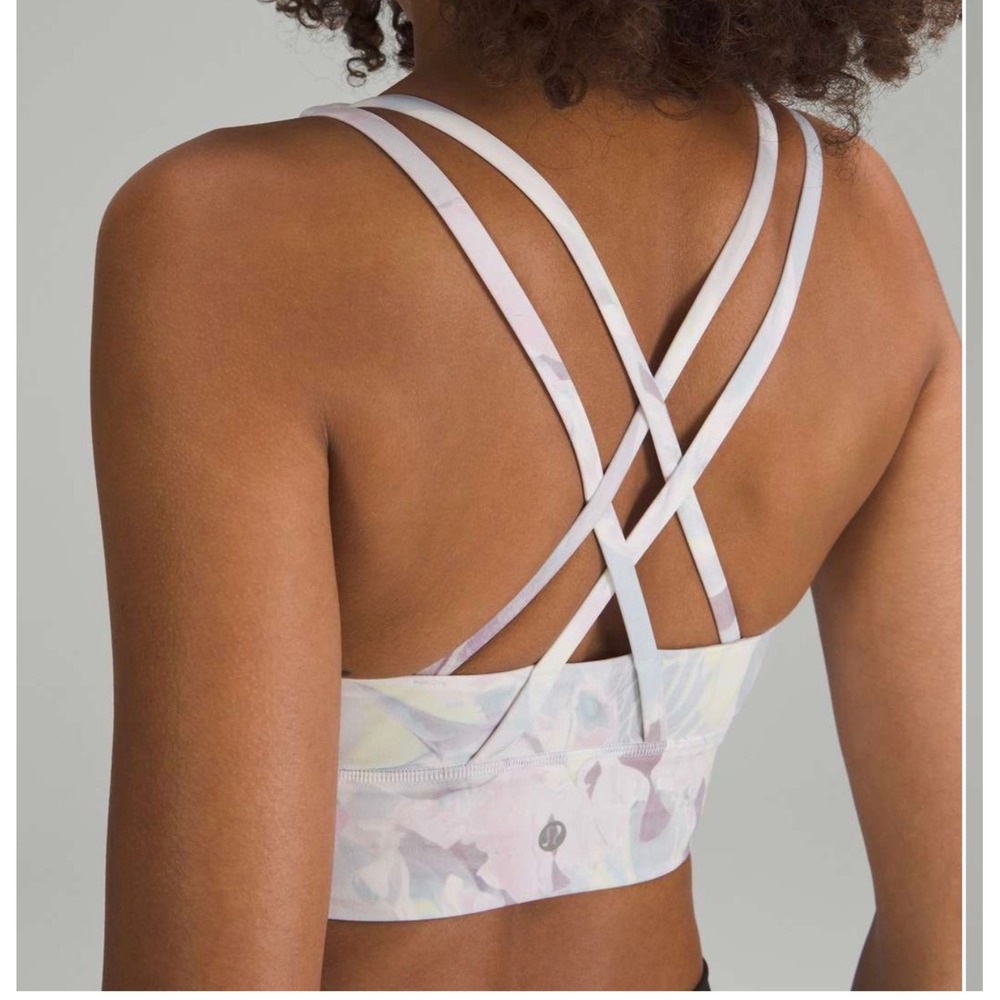 Lululemon Energy Bra Longline Kaleidoscope Floral Multi Size 6 LW2CWMS